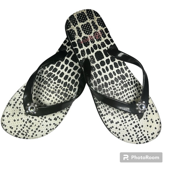 Brighton Shoes - Brighton Classic Jungle Float Flip Flops Size 7-8 Women's